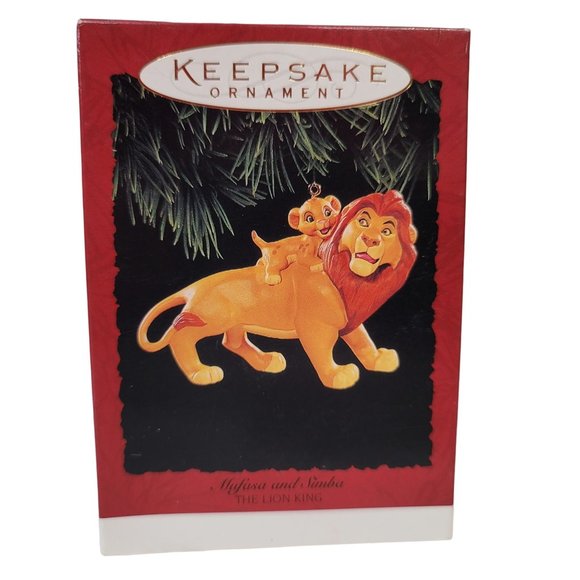 Hallmark Disney Mufasa and Simba Christmas Ornament The Lion King 1994 vintage - Picture 5 of 5